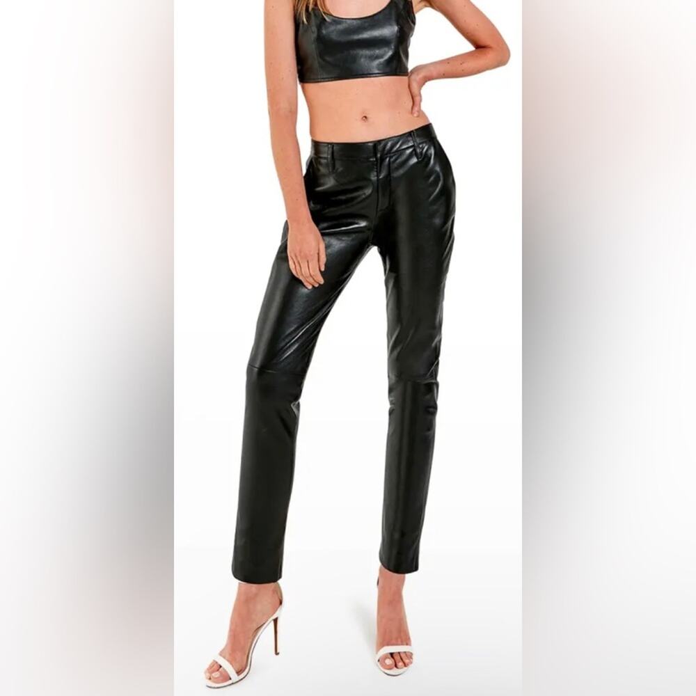 ~ ASbyDF ASbyDF JORDAN RECYCLED LEATHER TROUSERS-  12 ~ Gorgeous